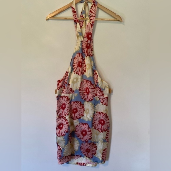 Double Crazy Floral Print Tied Backless Slit Hem Bodycon Dress - Picture 5 of 10